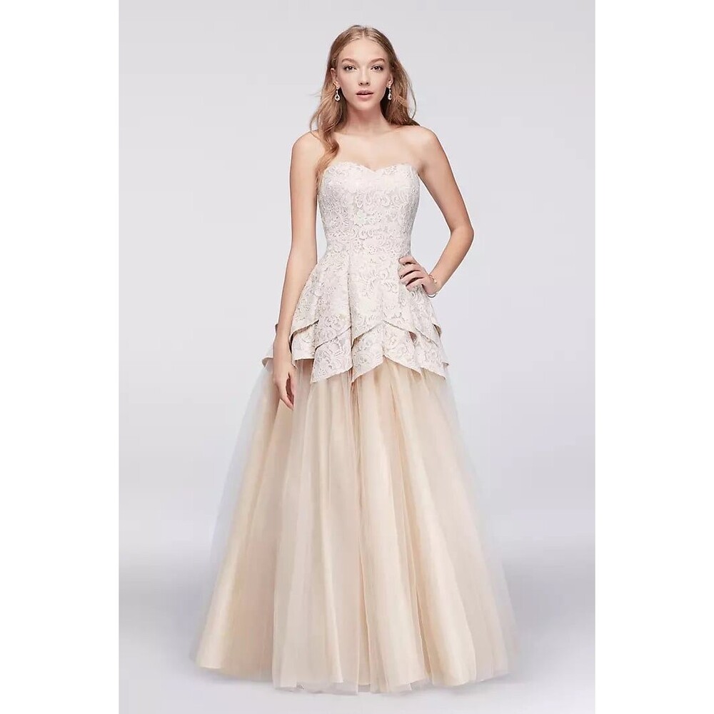 Masquerade Lace and Tulle Ball Gown with Tulip Bodice 10/11
